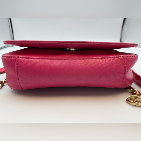 Tory Burch Robinson mini chain-strap bag in bright pink saffiano leather - Picture 5 of 9